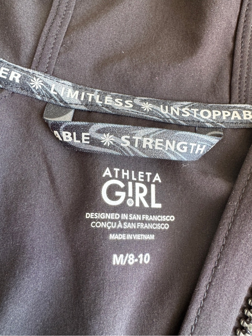 Athleta girl lightweight full zip hooded athletic jacket size 8/10, - Picture 6 of 10